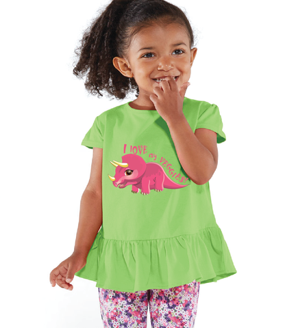 Toddler Girl Triceratops Tshirt