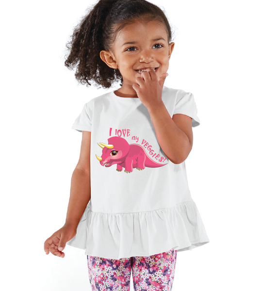 Toddler Girl Triceratops Tshirt