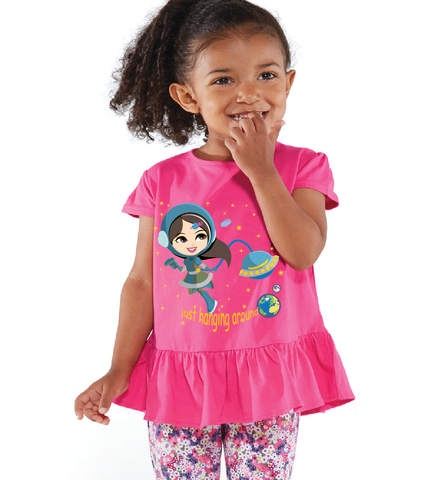 Toddler Girl Astronaut Tshirt