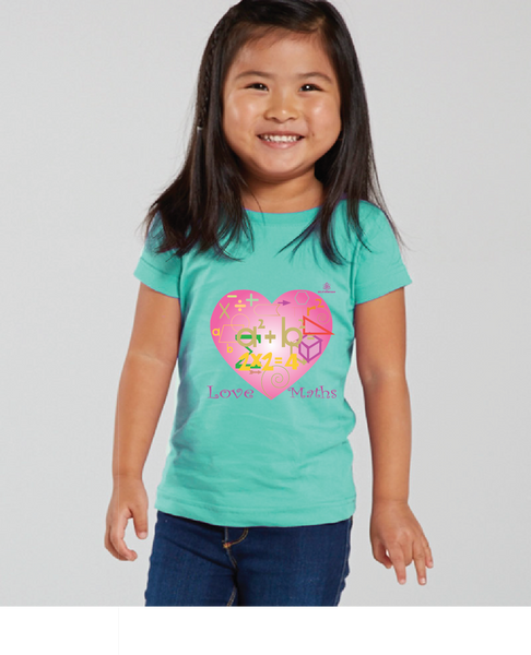 Toddler Girl Love Maths Tshirt