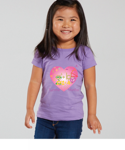 Toddler Girl Love Maths Tshirt