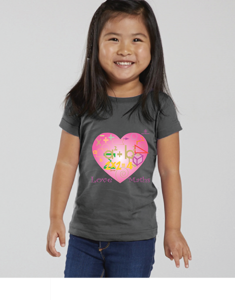 Toddler Girl Love Maths Tshirt