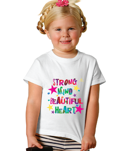 Toddler Girl Strong Mind Beautiful Heart Tshirt