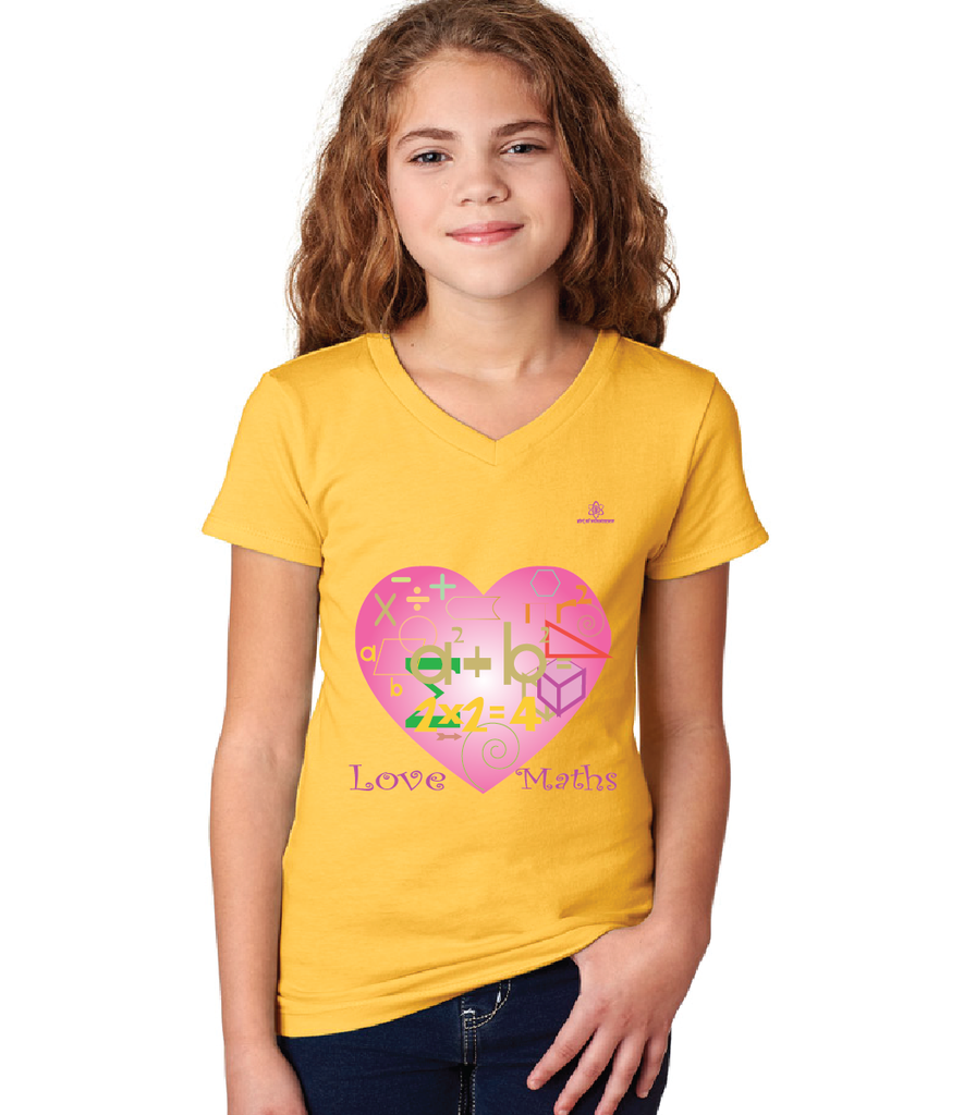 Youth Girl Love Maths Tshirt