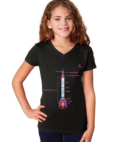Youth Girl Parts of a Rocketship Tshirt