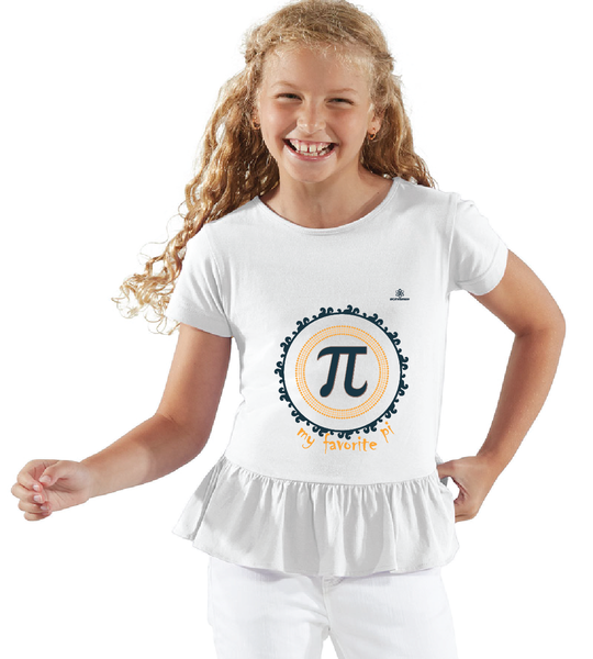 Youth Girl Pi Ruffle Tshirt