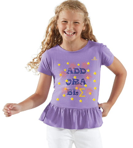 Youth Girl Addorable Ruffle Tshirt