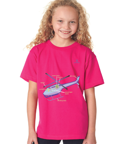Youth Girl Parts of a helicopter Tshirt